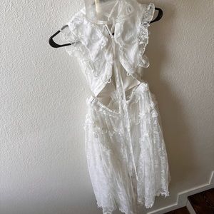 Peach love lace dress